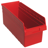 Bacs pour &eacute;tag&egrave;re Store-Max, 8-3/8" la x 8" H x 17-7/8" p, Rouge, Capacit&eacute; 56 lb EastCoast Offshore Supplies
