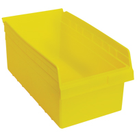 Store-Max Shelf Bins, 11-1/8" W x 8" H x 17-7/8" D, Yellow, 56 lbs. Capacity EastCoast Offshore Supplies