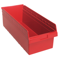 Bacs pour &eacute;tag&egrave;re Store-Max, 11-1/8" la x 8" H x 23-5/8" p, Rouge, Capacit&eacute; 68 lb EastCoast Offshore Supplies