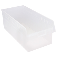 Bacs pour &eacute;tag&egrave;re Store-Max, 11-1/8" la x 8" H x 23-5/8" p, Transparent, Capacit&eacute; 68 lb EastCoast Offshore Supplies