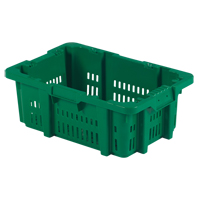 Contenant en plastique Stack-N-Nest pour la manutention des aliments, 16" x 23,9" x 8,8", Vert EastCoast Offshore Supplies