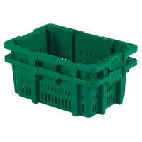 Contenant en plastique Stack-N-Nest pour la manutention des aliments, 16" x 23,9" x 8,8", Vert EastCoast Offshore Supplies