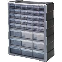Armoire &agrave; tiroir, Plastique, 39 tiroirs, 15" x 6-1/4" x 18-3/4", Noir EastCoast Offshore Supplies