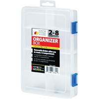 Boîte &agrave; compartiments en plastique, 5,5" la x 7,75" p x 1,75" h, 8 compartiments EastCoast Offshore Supplies