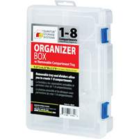 Boîte &agrave; compartiments en plastique, 6,25" la x 9,25" p x 2,2" h, 8 compartiments EastCoast Offshore Supplies