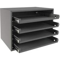 Small Bearing Rack, Steel, 4 Slots, 15-9/16" W x 11-7/8" D x 11-5/16" H, Grey EastCoast Offshore Supplies