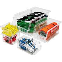 Bacs tr&egrave;s transparents Ultra, 8-1/4" la, 7" h x 14-3/4" p, Transparent EastCoast Offshore Supplies