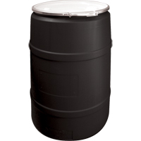 Polyethylene Drums, 55 US gal (45 imp. gal.), Open Top, Black EastCoast Offshore Supplies