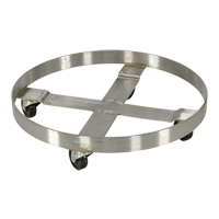 Drum Dollies, Stainless Steel, 800 lbs. Capacity, 23-1/4" Diameter, Rubber Casters EastCoast Offshore Supplies