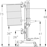 Ergonomic Drum Handler High Reach - DM-1100-HR, 30 - 85 US Gal. (25 - 70 Imperial Gal.) EastCoast Offshore Supplies
