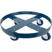 Drum Dolly, Steel, 1400 lbs. Capacity, 24" Diameter, Blue Elastic Casters EastCoast Offshore Supplies