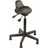 Stool, Sit/Stand, Adjustable, 23" - 33", Polyurethane Seat, Black EastCoast Offshore Supplies