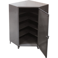 Corner Cabinets, Steel, 4 Shelves, 72" H x 48" W x 24" D, Grey EastCoast Offshore Supplies