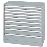 Drawer Cabinets, 9 Drawers, 40-1/4" W x 22-1/2" D x 41-3/4" H, Grey EastCoast Offshore Supplies