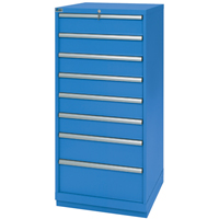 Drawer Cabinets, 8 Drawers, 28-1/4" W x 28-1/2" D x 59-1/2" H, Bright blue EastCoast Offshore Supplies