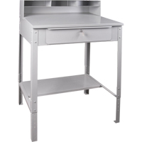 Open Floor Style Shop Desk, 34-1/2" W x 30" D x 53" H, Grey EastCoast Offshore Supplies