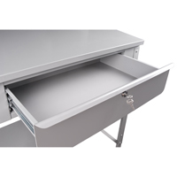 Open Floor Style Shop Desk, 34-1/2" W x 30" D x 53" H, Grey EastCoast Offshore Supplies