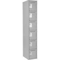 Clean Line Lockerettes, 6 -tier, 12" x 18" x 72", Steel, Grey, Rivet (Assembled) EastCoast Offshore Supplies