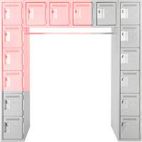 Assembled Archettes Clean Line Economy Lockers, 16 -tier, Bank of 3, 18" x 72" x 12", Steel EastCoast Offshore Supplies