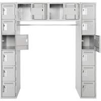 Assembled Archettes Clean Line Economy Lockers, 16 -tier, Bank of 3, 18" x 72" x 12", Steel EastCoast Offshore Supplies