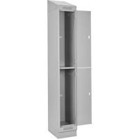 Clean Line Lockers, 2 -tier, Bank of 4, 48" x 18" x 82", Steel, Grey, Rivet (Assembled) EastCoast Offshore Supplies