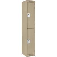 Clean Line Lockers, 2 -tier, 12" x 18" x 72", Steel, Beige, Rivet (Assembled) EastCoast Offshore Supplies