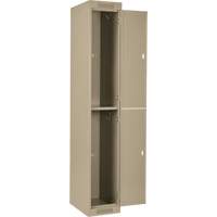 Clean Line Lockers, 2 -tier, Bank of 4, 48" x 18" x 72", Steel, Beige, Rivet (Assembled) EastCoast Offshore Supplies
