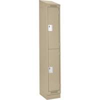 Casiers Clean Line, 2 niveaux, 12" x 18" x 82", Acier, Beige, Rivet (assembl&eacute;) EastCoast Offshore Supplies
