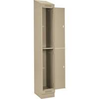 Clean Line Lockers, 2 -tier, Bank of 4, 48" x 18" x 82", Steel, Beige, Rivet (Assembled) EastCoast Offshore Supplies
