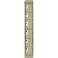 Clean Line Lockerette , 6 -tier, 12" x 18" x 82", Steel, Beige, Rivet (Assembled) EastCoast Offshore Supplies