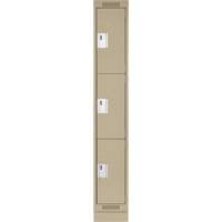 Casiers Clean Line, 3 niveaux, 12" x 18" x 76", Acier, Beige, Rivet (assembl&eacute;) EastCoast Offshore Supplies