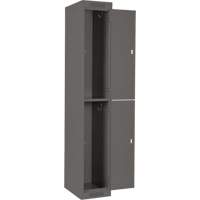 Clean Line Lockers, 2 -tier, Bank of 4, 48" x 18" x 72", Steel, Charcoal, Rivet (Assembled) EastCoast Offshore Supplies