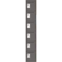 Clean Line Lockerette, 6 -tier, 12" x 18" x 72", Steel, Charcoal, Rivet (Assembled) EastCoast Offshore Supplies