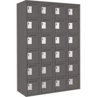 Petits casiers Clean Line, 6 niveaux, Bloc de 4, 48" x 18" x 72", Acier, Charbon, Rivet (assembl&eacute;) EastCoast Offshore Supplies