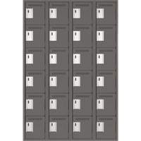Petits casiers Clean Line, 6 niveaux, Bloc de 4, 48" x 18" x 72", Acier, Charbon, Rivet (assembl&eacute;) EastCoast Offshore Supplies