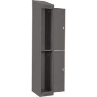 Clean Line Lockers, 2 -tier, Bank of 4, 48" x 18" x 78", Steel, Charcoal, Rivet (Assembled) EastCoast Offshore Supplies