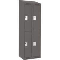 Clean Line Lockers, 2 -tier, Bank of 2, 24" x 18" x 78", Steel, Charcoal, Rivet (Assembled) EastCoast Offshore Supplies
