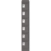 Clean Line Lockerette, 6 -tier, 12" x 18" x 82", Steel, Charcoal, Rivet (Assembled) EastCoast Offshore Supplies