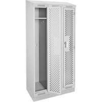 Clean Line Lockers, Bank of 3, 36" x 18" x 82", Steel, Grey, Rivet (Assembled), Perforated EastCoast Offshore Supplies