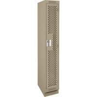 Clean Line Lockers, 12" x 15" x 76", Steel, Beige, Rivet (Assembled), Perforated EastCoast Offshore Supplies