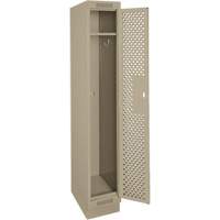 Clean Line Lockers, 12" x 15" x 76", Steel, Beige, Rivet (Assembled), Perforated EastCoast Offshore Supplies