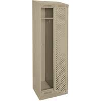 Clean Line Lockers, Bank of 2, 24" x 18" x 82", Steel, Beige, Rivet (Assembled), Perforated EastCoast Offshore Supplies