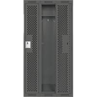 Clean Line Lockers, Bank of 3, 36" x 12" x 72", Steel, Charcoal, Rivet (Assembled), Perforated EastCoast Offshore Supplies