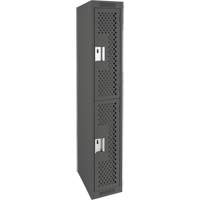 Clean Line Lockers, 2 -tier, 12" x 12" x 72", Steel, Charcoal, Rivet (Assembled), Perforated EastCoast Offshore Supplies