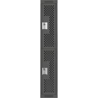 Clean Line Lockers, 2 -tier, 12" x 12" x 72", Steel, Charcoal, Rivet (Assembled), Perforated EastCoast Offshore Supplies