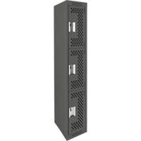 Casiers Clean Line, 3 niveaux, 12" x 12" x 72", Acier, Charbon, Rivet (assembl&eacute;), Perfor&eacute; EastCoast Offshore Supplies