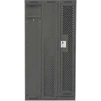 Clean Line Lockers, Bank of 3, 36" x 15" x 76", Steel, Charcoal, Rivet (Assembled), Perforated EastCoast Offshore Supplies