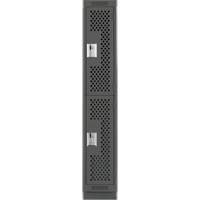 Clean Line Lockers, 2 -tier, 12" x 12" x 76", Steel, Charcoal, Rivet (Assembled), Perforated EastCoast Offshore Supplies