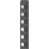 Assembled Lockerettes Clean Line Perforated Economy Lockers, 6 -tier, 18" x 72" x 12", Steel EastCoast Offshore Supplies