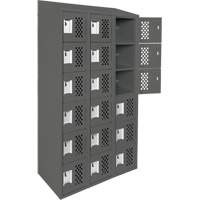 Assembled Lockerettes Clean Line Perforated Economy Lockers, 6 -tier, Bank of 3, 18" x 72" x 12", Steel EastCoast Offshore Supplies